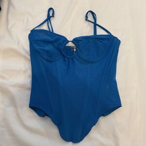 Blue corset top